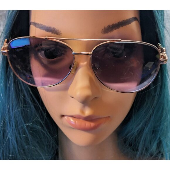 Jessica Simpson Beige Rose Gold Aviator Sunglasses - Picture 6 of 9